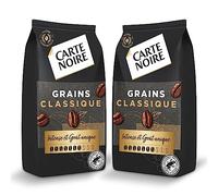 CARTE NOIRE - Café en Grains - Classique - Pur Arabica - Certifié Rainforest Alliance - 2 Paquets de 1 kg
