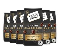 Carte Noire Café en Grains Classique, Pur Arabica, Certifié Rainforest Alliance, 6 Paquets de 1 kg