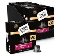 CARTE NOIRE - Capsules de Café Espresso Intense N°9 Compatibles Nespresso® - Café Arabica - Lot de 4 x 60 Capsules Aluminium - Fabriqué en France