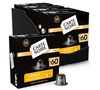 CARTE NOIRE - Capsules de Café Espresso Lungo N°6 Compatibles Nespresso® - Café Arabica - Lot de 4 x 60 Capsules Aluminium - Fabriqué en France
