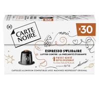 CARTE NOIRE - Capsules de Café Espresso Solidaire Numéro 8 Compatibles Nespresso-Café 100purcent Arabica-Lot de 30 x 8 Capsules Aluminium-Fabriqué en France (240 capsules)