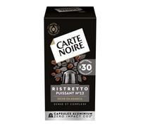 CARTE NOIRE - Capsules de Café Ristretto Compatibles Nespresso® - Café Arabica - 30 Capsules Aluminium - Fabriqué en France