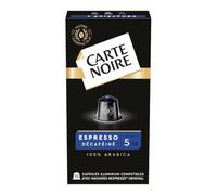 CARTE NOIRE - Capsules Décaféiné Intensité 5, Compatibles Nespresso, Boîte de 10 Capsules - Lot De 3