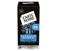 CARTE NOIRE - Capsules Décaféiné N°5 Compatibles Nespresso® - Café Arabica - 30 Capsules Aluminium - Fabriqué en France