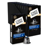 CARTE NOIRE - Capsules Décaféiné N°5 Compatibles Nespresso - Café Arabica - Lot de 10 x 10 Capsules Aluminium - Fabriqué en France