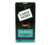 Carte Noire, Espresso Classique N°7, 100 Capsules de Café Compatibles avec les Machines à Café Nespresso, avec Notes Chocolatées et d’Agrumes, 100% Arabica, Intensité 7, 10 Paquets de 10 Capsules