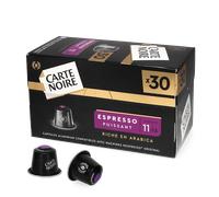 Carte Noire - Capsules de Café Espresso Puissant N°11 - Pur Arabica - 30 capsules aluminium