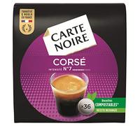 Carte Noire Expresso Corsé N°7, Café en Dosettes Compostables Compatibles Senseo, 10 Paquets de 36 dosettes souples (360 dosettes)
