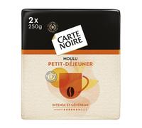Carte Noire – Moulu Petit Déjeuner – Arabica et Robusta – Intense et Aromatique – 2 x 250 g