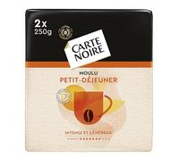 CARTE NOIRE - Moulu Petit Déjeuner - Arabica et Robusta - Intensité 7 - café long - Intense et Aromatique - 2x250g