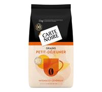 CARTE NOIRE - Petit Déjeuner - Café en Grains - Intense et Généreux - Paquet de 1 kg