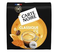 CARTE NORE - Café Classique Intense en Dosettes Compatibles SENSEO, Arôme Riche Et Corsé, 36 Unités - Lot De 3