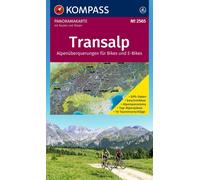 Carte panoramique des traversées des Alpes à vélo | Kompass