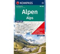 Carte panoramique et routière n° 350 -Alpes | Kompass