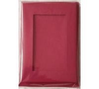 Carte passe-partout + enveloppe bordeaux 5 pièces