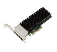 Carte PC et Serveur PCIe 3.0 8x QUAD ETHERNET RJ45 10G 5G 2.5G 1G 4 PORTS - CHIPSET Intel X710-T4 - GAMME INDUSTRIELLE