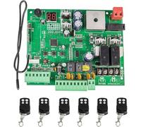 Carte PCB CC 24 V pour Ouvre-Portail Battant Automatique à Double Bras, Panneau De Commande, Système De Centre De Contrôle Intelligent, Accessoires De Remplacement pour Porta, Green, with 6 RC