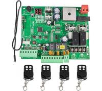 Carte PCB CC 24 V pour Ouvre-Portail Battant Automatique à Double Bras, Panneau De Commande, Système De Centre De Contrôle Intelligent, Accessoires De Remplacement pour Porta, Green, with 4 RC