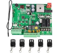 Carte PCB CC 24 V pour Ouvre-Portail Battant Automatique à Double Bras, Panneau De Commande, Système De Centre De Contrôle Intelligent, Accessoires De Remplacement pour Porta, Green, with 5 RC