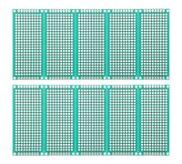 Carte PCB Double Face 2,54 Mm, Étain Pulvérisé, Vert, Lot de 10 | Perçage à Trous, Montage Diy, Liaison Facile, Format Pratique pour Projets et Soudure