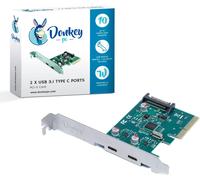 Carte Pci Express Avec 2 Ports Usb 3.1 Type C. Carte D'Extension Pci Express 4X Pour 2 Ports Usb 3.1 Superspeed Avec Type C. Prend En Charge Windows 10.[HUB6110894]