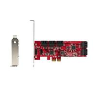 StarTech.com Carte PCI Express SATA 10 ports - Carte Contrôleur PCIe SATA - 6Gbps - ASM1166 Non-Raid - Convertisseur PCI Express 2.0 vers SATA - Connecteurs SATA Empilés - Carte d'Extension SATA