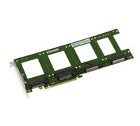 Carte PCIe 16x PCIe 3.0 pour 4 SSD PCIe NVMe U.2 U2 68-pin SFF-8639 BIFURCATION
