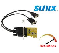 Carte PCIE 2 ports COM RS232 DB9 HIGH SPEED. LOW HIGH PROFILE SUNIX SER6437HL