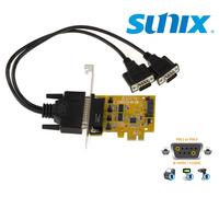 Carte contrôleur SUNIX SER6437S-B PCI Express PCIe Série RS232 POWERED IO SERIAL - 2 ports COM RS-232 DB9 alimentés en 5 et 12V avec Chipset SUN2212