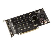 Carte PCIe 3.0 16x pour 8 SSD U.2 NVMe (U2 NGFF) ou 8 ports PCIe x4 Switch Card