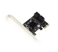 KALEA-INFORMATIQUE Carte contrôleur PCI Express PCIe 4 Ports pour disques durs SATA 3 6G avec Chipset Marvell 88SE9215. Equerres High et Low Profile