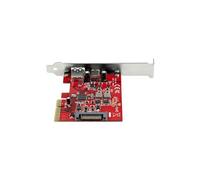 StarTech.com Carte PCIe à 2 ports - USB-A et USB-C, 10 Gbps - Adaptateur de carte contrôleur hôte - Carte d'extension PCIe USB 3.2 Gen 2x1 - adaptateur USB - PCIe 3.0 x4 - USB-C 3.1 x 1 + USB 3.1 Gen 2 x 1