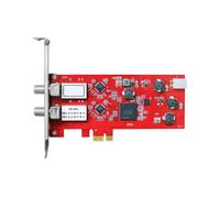 Carte PCIe Double DVB-S2 TBS6902 avec 2 LNB QPSK BPSK pour la Diffusion TV, le Visionnage et L'Enregistrement de Chaînes TV Satellite Gratuites