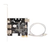 Carte PCIe FireWire pour Windows et Mac, contrôleur IEEE 1394, ports externes, transfert de données en duplex intégral, adaptateur haut débit 400