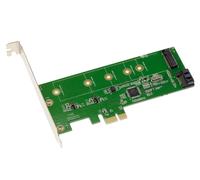 KALEA-INFORMATIQUE Carte PCIe Hybride SSD M2 SATA et HDD SATA. Mode RAID G