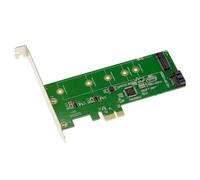 KALEA-INFORMATIQUE Carte Contrôleur PCIe Hybride pour SSD M2 SATA et Disque Dur SATA. Mode Raid 0, 1 et Hyperduo. Chipset Marvell 88SE9130