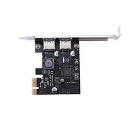 Carte PCIe PCIe Adaptateur Fast Ethernet SSU 2 ports USB 3.0 PCI-E X1 Carte d'extension PCI Express Adaptateur pour ordinateur de bureau