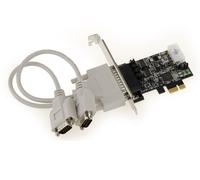 Carte PCIE SERIE RS232 ALIMENTEE POS - 2 PORTS COM DB9