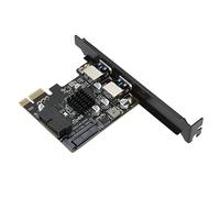 Carte PCIE USB 3.0, Carte Adaptateur D'extension à Quatre Ports PCIE vers USB3.0, 2 Ports USB3.0, Prise en Charge à Chaud, Alimentation SATA 15 Broches, pour Windows/pour (ph63 Pleine Hauteur)