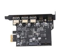 Carte PCIE USB 5 Ports, Carte PCIE USB 3.2, USB 3.2 5Gbps, Carte PCI Express avec 2 X USB Type C, 3 X USB Type A