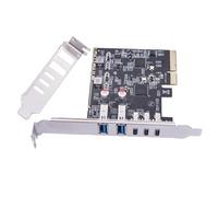 Carte PCIe USB3.2 avec 5 ports dont 3 x Type C et 2 x Type A Vitesse rapide USB C 10 Gbps pour PC PCIe USB Carte d'extension