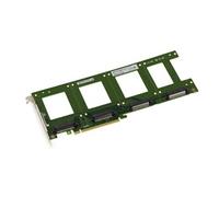 KALEA-INFORMATIQUE Carte PCIe x16 PCIe 3.0 pour 4 SSD PCIe NVMe U.2 U2 68-pin SFF-8639. Montage direct sur carte sans cordon.