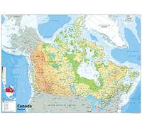 Carte physique du Canada - Format A2 - 59,4 x 42 cm - Papier laminé
