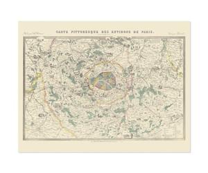 Carte pittoresque des environs de Paris
