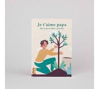 Carte Plantable - Je t’aime papa | Avec graines de camomille et enveloppe végétale | Un cadeau original qui fleurit avec amour | Resetea