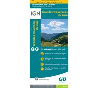 Carte plastifiée - Grandes traversées du Jura | IGN
