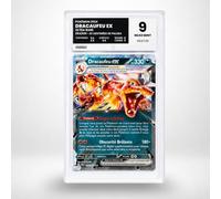Carte Pokémon Gradée Dracaufeu EX 054/091 - Destinées de Paldea - Note 9 Near Mint - Version Française - sous Boîtier Pure Grading