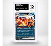 Carte Pokémon Gradée Dracaufeu EX 125/197 - Flammes Obsidiennes - Note 10 Gem Mint - Version Française - sous Boîtier Pure Grading