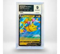 Carte Pokémon Gradée Pikachu Volant V 006/025 - Célébrations - Note 9 Near Mint - Version Française - sous Boîtier Pure Grading