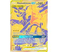 Carte Pokemon V Grand, Lettre Jumbo Taille XXL, Lettre Promotionnelle, Lettre Officielle Langue Anglaise (Pikachu&Zekrom GX)